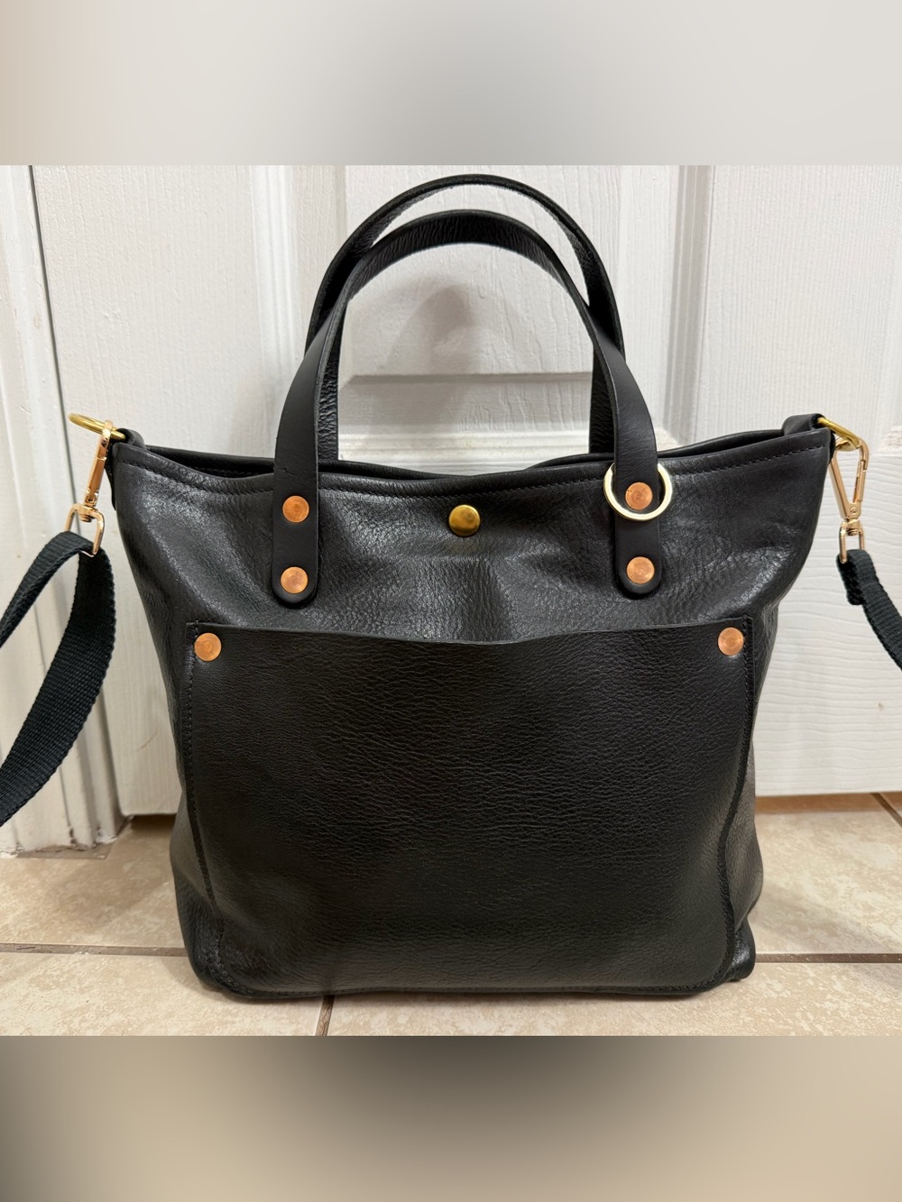 KMM & Co Black Bulldog Mini Travel Tote